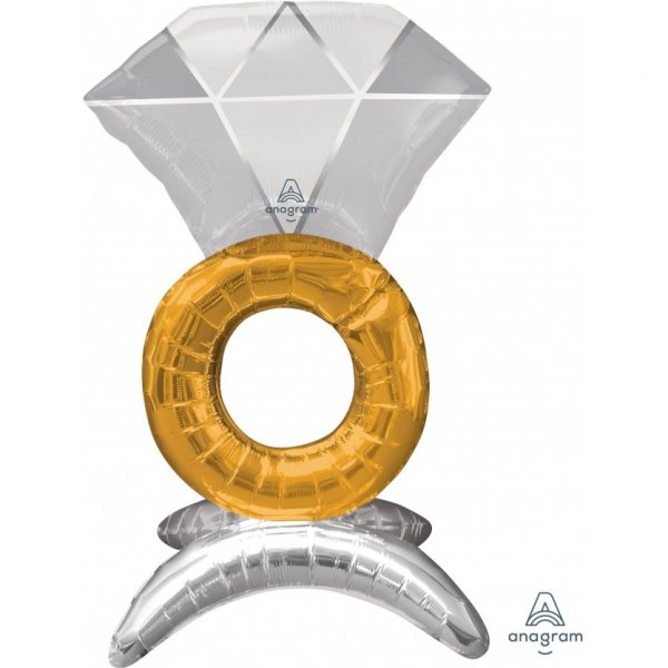 Wedding Ring Airfill Foil Balloon